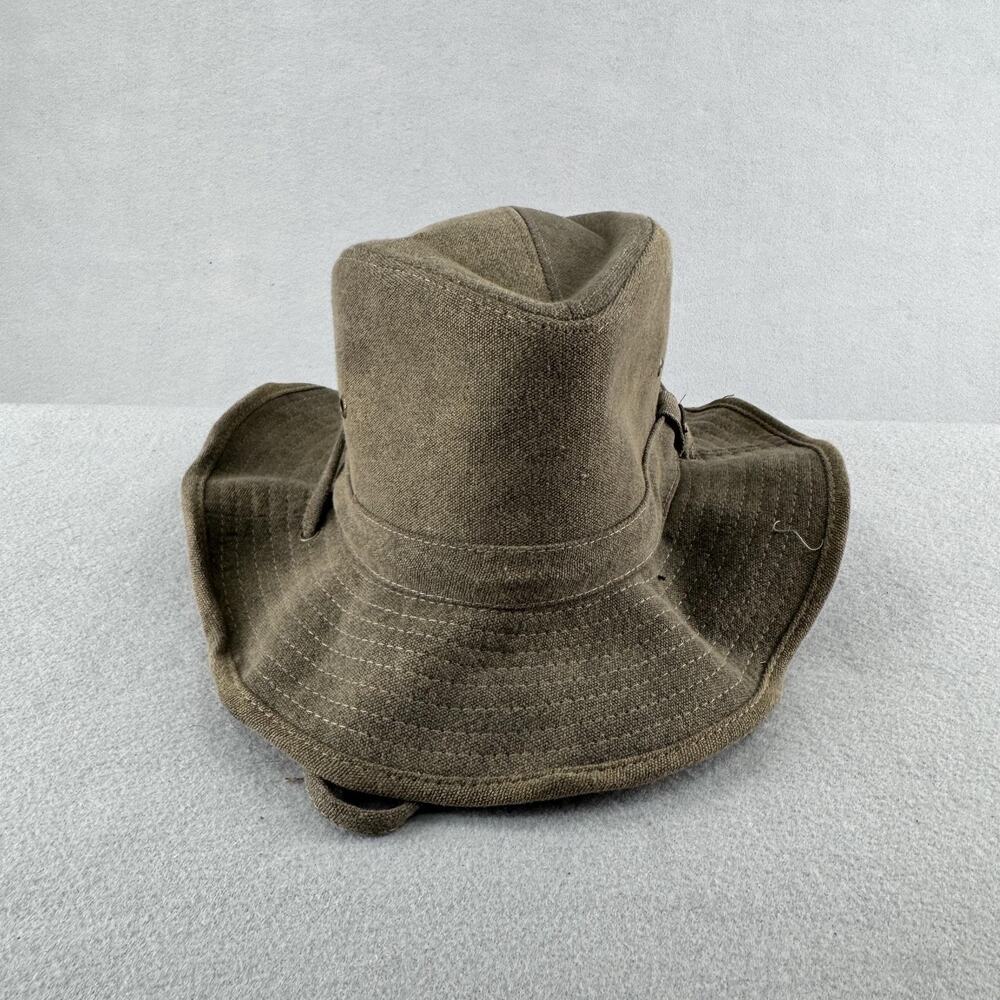 Stetson Hat Boonie Fitted Mens XL Green Canvas Wide Brim Outdoor Hiking